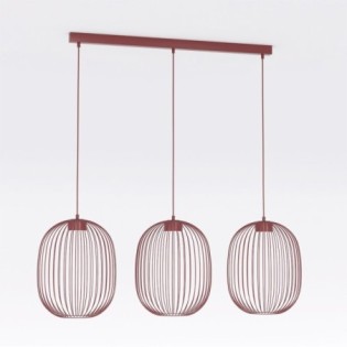 Lampe de plafond Praca Grenat (3 lumières)