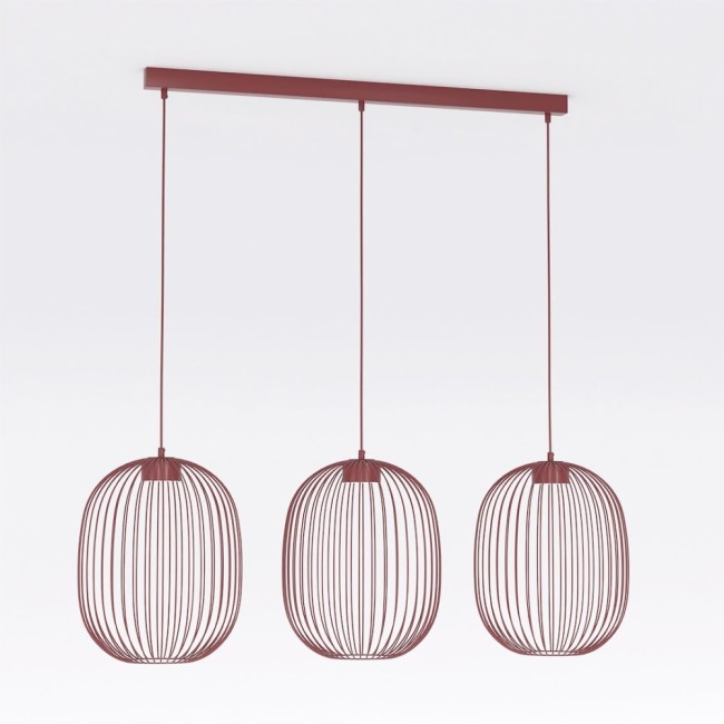 Lampe de plafond Praca Grenat (3 lumières)