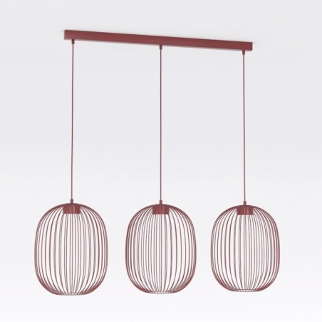 Lampe de plafond Praca Grenat (3 lumières)