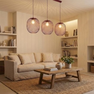 Lampe de plafond Praca Grenat (3 lumières)