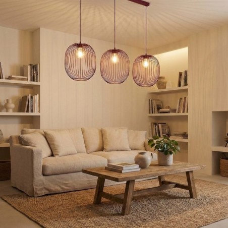 Lampe de plafond Praca Grenat (3 lumières)