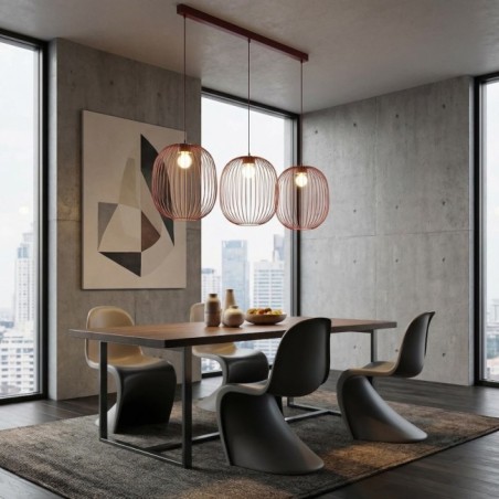 Lampe de plafond Praca Grenat (3 lumières)