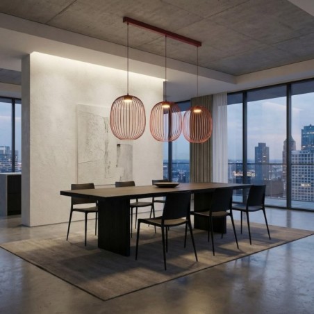 Lampe de plafond Praca Grenat (3 lumières)