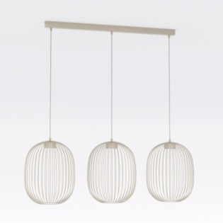 Lampe de plafond Praca Beige (3 lumières)