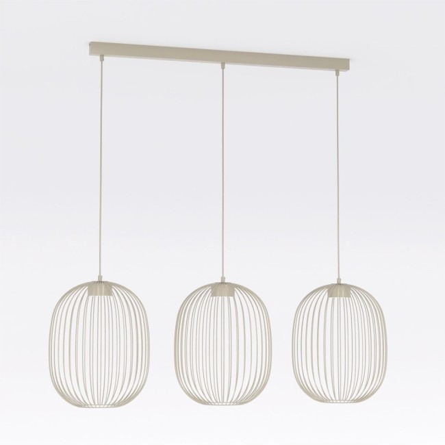 Lampe de plafond Praca Beige (3 lumières)