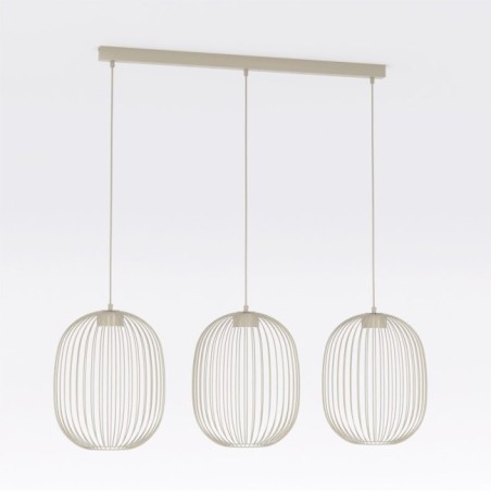 Lampe de plafond Praca Beige (3 lumières)
