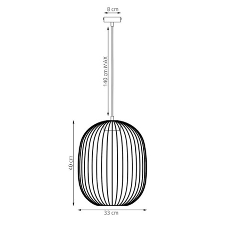 Lampe de plafond Praca Noir
