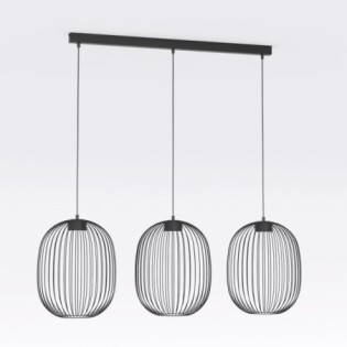 Lampe de plafond Praca Noir (3 lumières)