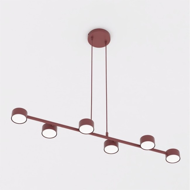 Lampe de plafond Kolina Grenat (6 lumières)