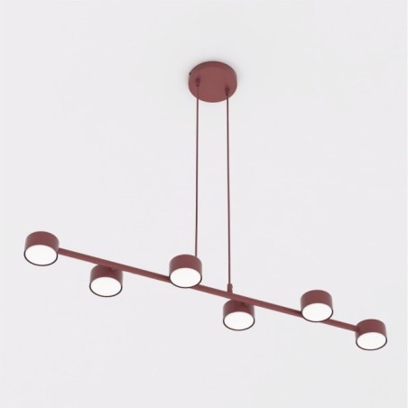Lampe de plafond Kolina Grenat (6 lumières)