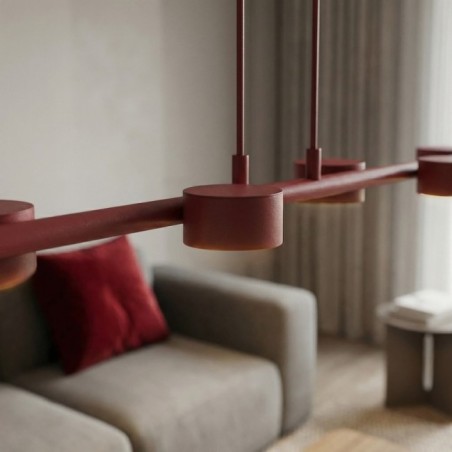 Lampe de plafond Kolina Grenat (6 lumières)