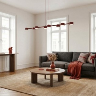 Lampe de plafond Kolina Grenat (8 lumières)