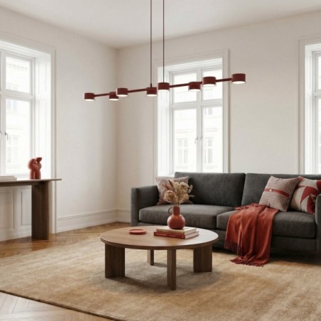 Lampe de plafond Kolina Grenat (8 lumières)