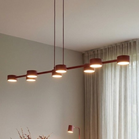 Lampe de plafond Kolina Grenat (8 lumières)