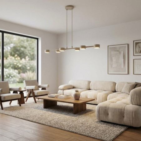 Lampe de plafond Kolina Beige (6 lumières)