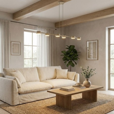 Lampe de plafond Kolina Beige (6 lumières)
