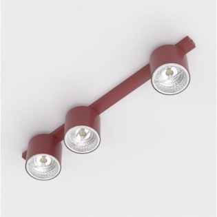 Plafonnier Asteria Grenat (3 lumières)