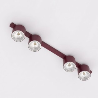 Plafonnier Asteria Grenat (4 lumières)