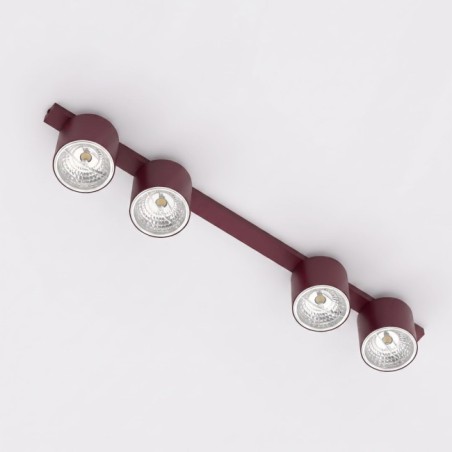Plafonnier Asteria Grenat (4 lumières)