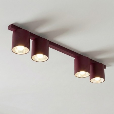 Plafonnier Asteria Grenat (4 lumières)