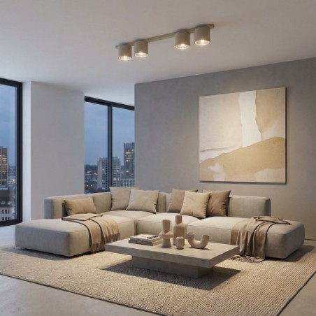Plafonnier Asteria Beige (4 lumières)