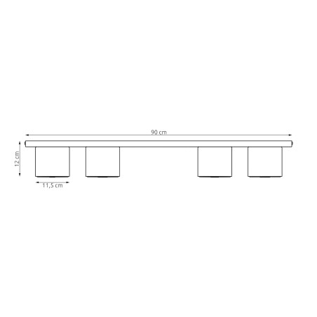 Plafonnier Asteria Beige (4 lumières)
