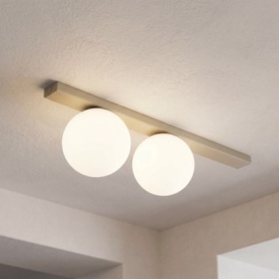 Plafonnier Ereni Moca Opal (2 lumières)