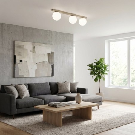 Plafonnier Ereni Moka Opale (3 lumières)