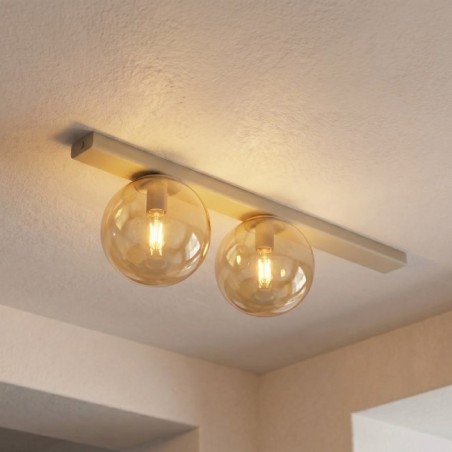 Plafonnier Ereni Moka Ambre (2 lumières)