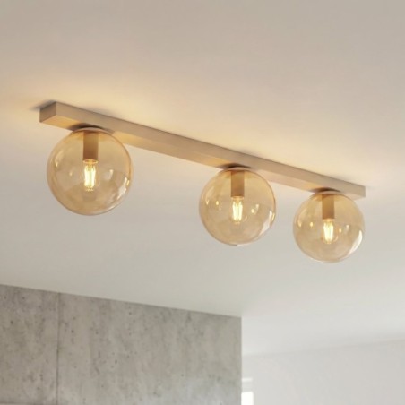 Plafonnier Ereni Moka Ambre (3 lumières)