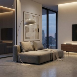 Lampe sur pied Jakotina Moka