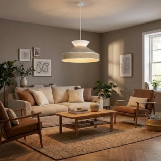 Lampe de plafond Alfeo Marron