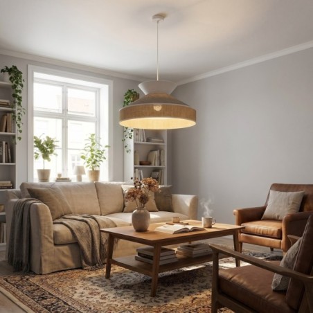 Lampe de plafond Alfeo Marron