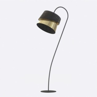 Lampe sur pied Tareto Noir+Or
