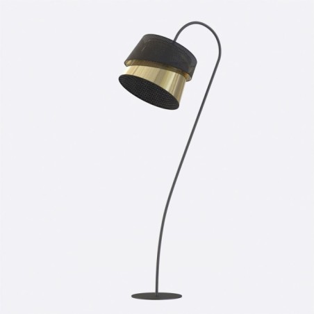 Lampe sur pied Tareto Noir+Or