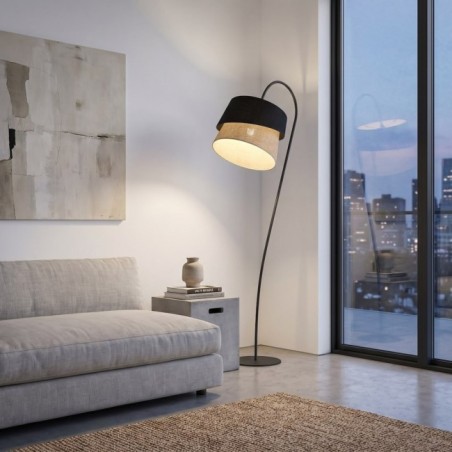 Lampe sur pied Tareto Noir