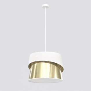 Lampe de plafond Tareto Blanc+Or