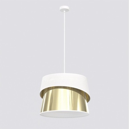 Lampe de plafond Tareto Blanc+Or