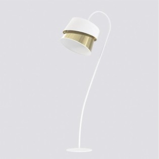Lampe sur pied Tareto Blanc+Or