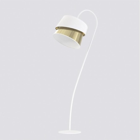 Lampe sur pied Tareto Blanc+Or