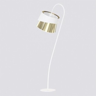 Lampe sur pied Tareto Blanc+Or