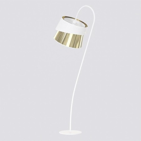 Lampe sur pied Tareto Blanc+Or