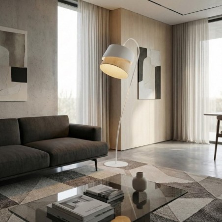 Lampe sur pied Tareto Blanc