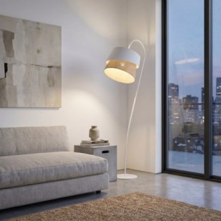 Lampe sur pied Tareto Blanc