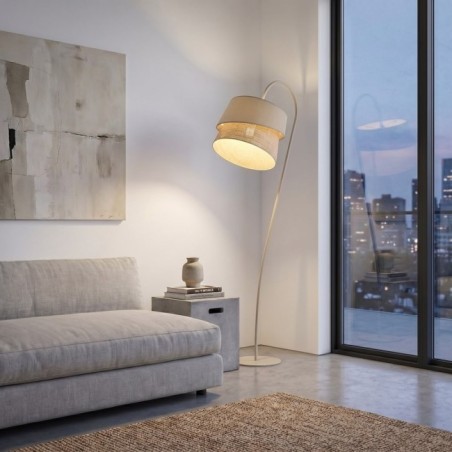 Lampe sur pied Tareto Beige