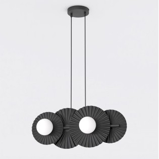 Lampe de plafond Drino Noir (4 lumières)