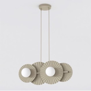 Lampe de plafond Drino Beige (4 lumières)
