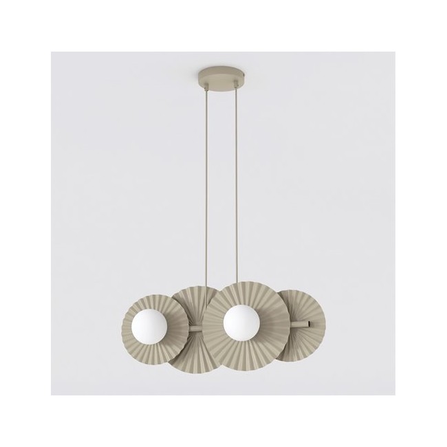 Lampe de plafond Drino Beige (4 lumières)