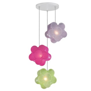 Lámpara colgante Flores (3 luces)