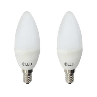 Pack 2 Bombillas LED Vela E14 (6W)